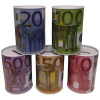 Spardose Geldschein Euroschein Metall Sparbüchse Sparschwein Euro ca. 11 cm x 7,5 cm