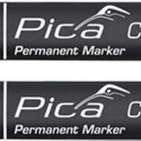 PICA Permanentmarker Classic, rot, Strichbreite 2 - 6mm, Keilspitze, 10 Stück