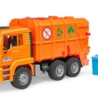 MAN garbage truck orange