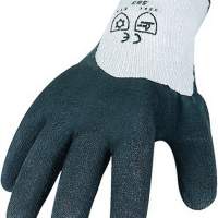Cold/wet gloves terry size L circular knit latex coating PA/Co, 6 pairs
