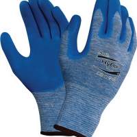 Gloves EN388 Kat.II HyFlex 11-920 size 10 nylon with nitrile blue, 12 pairs