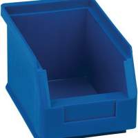 Storage bin size 6 blue L.230xW.140xH.130mm for slotted panel