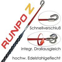 Cable pulling stocking RUNPO Z, Kabel-D. 9-15mm