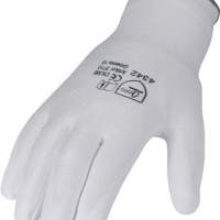 Cut protection gloves size 9 white PU-coated EN388 CE, 10 pairs