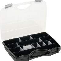 Assortment box W.460xD.350xH.81mm max.25 compartments 21 loose partitions a.PP