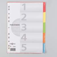 PAGNA register cardboard A4 colored tabs 5 parts 25 pack