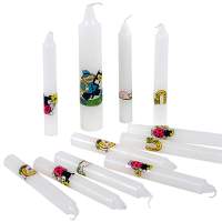 Birthday candle with 1 light of life, set of 11 in a display with 12 sets