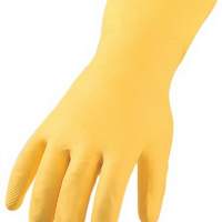 Household glove size 8 Latex yellow EN388/374 Cat. II, 12 pairs