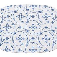 Board Indian blue oval 24x17, 6 pieces