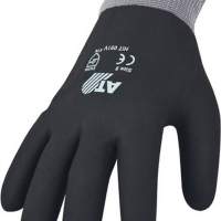Gloves HitFlex V size 9 nitrile fully coated EN 388 cat.II, black, 12 pairs
