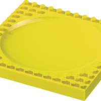 Placematix plate flat yellow 21x21x3cm