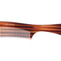 Hand-sawn hair comb, havana, fine teeth, pack of 10