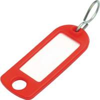 Soft plastic key ring with S-hook, orange description strip, 100 pieces