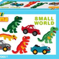 HAMA ironing beads Midi - gift pack small world dinosaur & car blue 2000