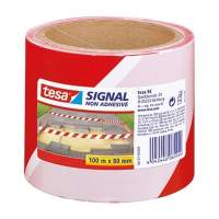 tesa barrier tape Signal 58137-00000 80mmx100m red/white
