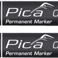 PICA permanent marker classic, blue, line width 1 - 4mm, bullet tip, 10 pieces