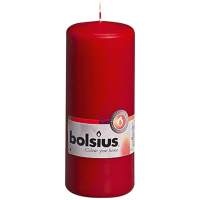 BOLSIUS pillar candle 16x6 cm bordeaux pack of 10