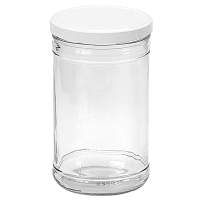 EMSY preserving jar 1050ml with lid, white pack of 6