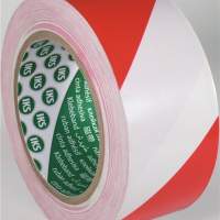 IKS floor marking tape F33 PVC red/white L.33m W.50mm
