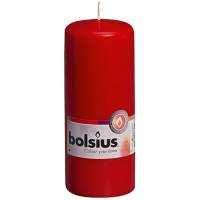 BOLSIUS pillar candle 16x6cm red 10 pieces