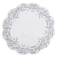 Cake doilies Ø36cm white pack of 6, 25 packs = 150 pieces