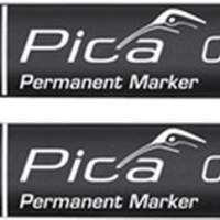 PICA Permanentmarker Classic, blau, Strichbreite 2 - 6mm, Keilspitze, 10 Stück