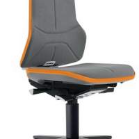 Work swivel chair neon with castors/piping orange Supertec Seat H.450-620mm