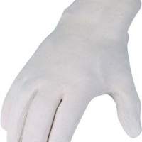 Gloves jersey natural white Gr. 8, 12 pairs
