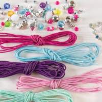 Rainbow glitter bracelets, 6 pieces