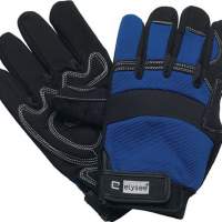 Gloves EN388 cat. II Mechanical Master size 11 black/blue Velcro fastener