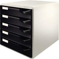 Leitz drawer box 52800095 DIN A4 5 drawers light grey/black