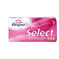 fripa toilet paper Select 3-ply white 8 rolls/pack.