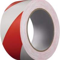 KIP warning tape Extra 339 PVC red/white L.33m W.50mm