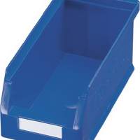 Storage bin size 5 blue L.290xW.140xH.130mm for slotted panel