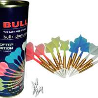 Bulls dart tube 12 soft darts assorted colors, 1 set