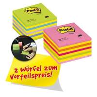 Post-it note cube 2028NX2 neon pink/neon green 2 pcs/pack.