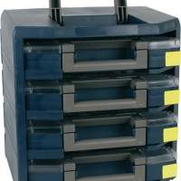 Safe W.347xD.305xH.342mm with 4 assortment cases with transport lock a.PP