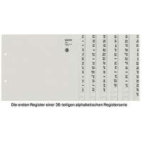 Leitz register series 13360085 DIN A4 AZ for 36 folders dew paper grey
