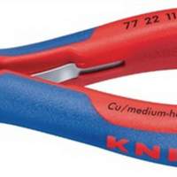 Electronic side cutters DIN ISO9654 L130mm round with small facet mirror surface Knipex
