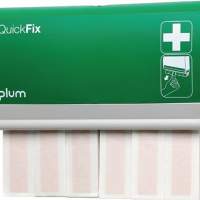 Plaster dispenser QuickFix W233xH.133xD.30 with 2x30 elastic finger bandages PLUM