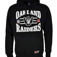 Majestic NFL Football Oakland Raiders Overhead Hoody, S M