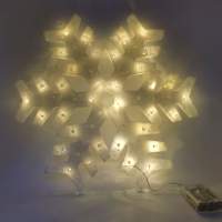 40 CM LED Schneeflocken Aufhänger Weihnachtsbeleuchtung