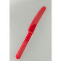 Amscan 20 cuchillos de plástico robustos en rojo longitud 17 cm ancho 2,0 cm fiesta
