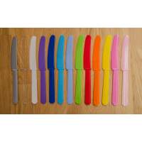 Amscan 20 robusti coltelli in plastica arancione lunghezza 17 cm larghezza 2,0 cm