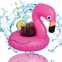 Getränkehalter Flamingo aufblasbar Luftmatratze Schwimmring Schwimmreif für Pool, Cocktailhalter, Bierhalter, Dosenhalter, Beche