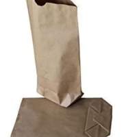 Kahverengi kağıttan yapılmış çapraz tabanlı çanta - 2 KATLI - 10 kg için 36 x 52 cm (200 adet)